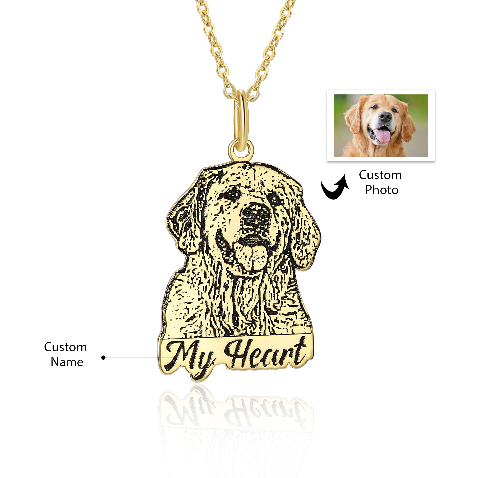 Collar de mascota con 1 foto personalizada-Jessemade ES