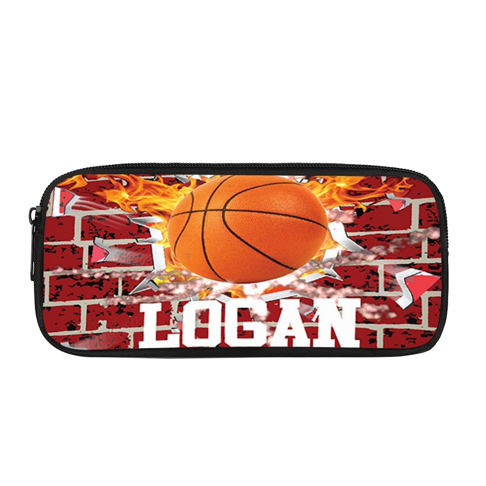 Estuche personalizado con nombre con diseños coloridos de pelota para niños