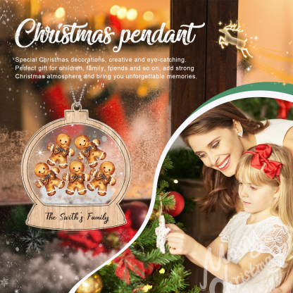 Navidad-Ornamentos Navideños de Acrílico Bola de Cristal 5 Nombres con Texto Personalizados