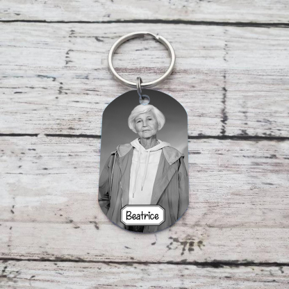 Llavero conmemorativo a un ser querido personalizado con foto y nombre-Jessemade ES