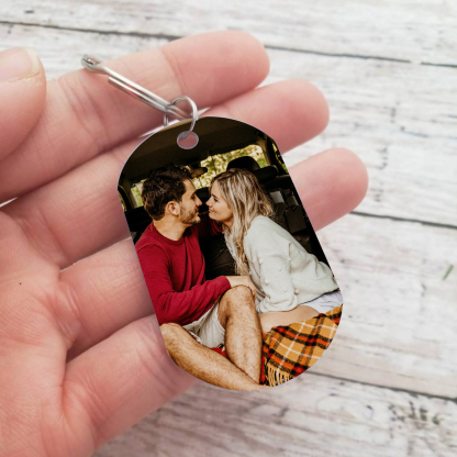 Llavero a mi hombre para pareja "Eres mi pieza perdida" 1 foto personalizada