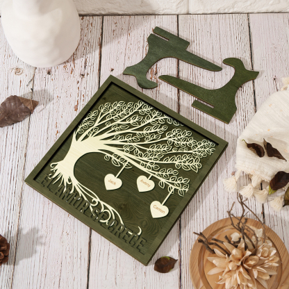 A mi mamá/abuela-Adorno 2-8 nombres personalizados decoración de madera árbol de la vida-Jessemade ES