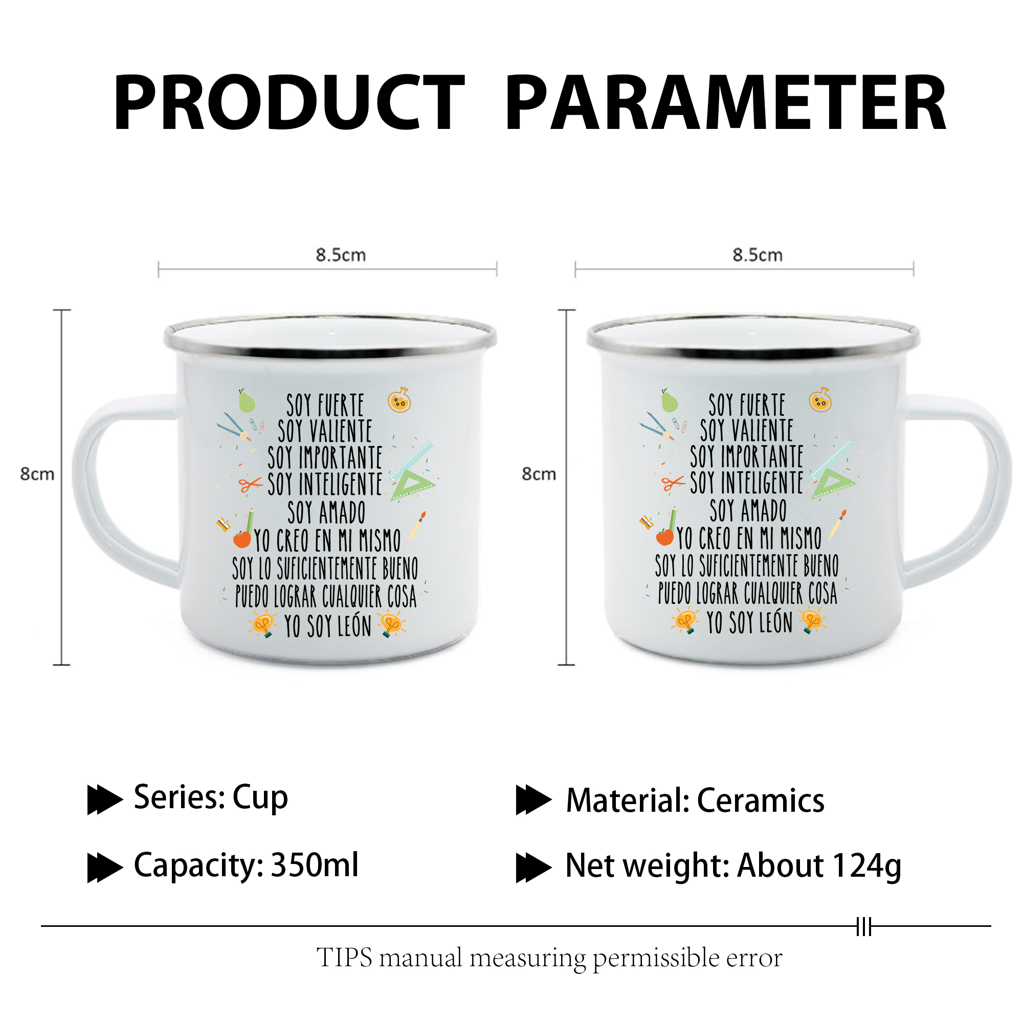 Vuelta al cole-Taza para niños "frases" con 1 nombre personalizado