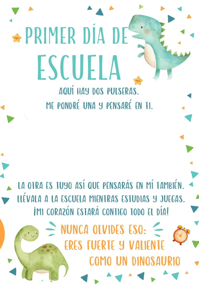 Unidad de 2 pulseras de dinosaurio - Regalos de regreso a la escuela