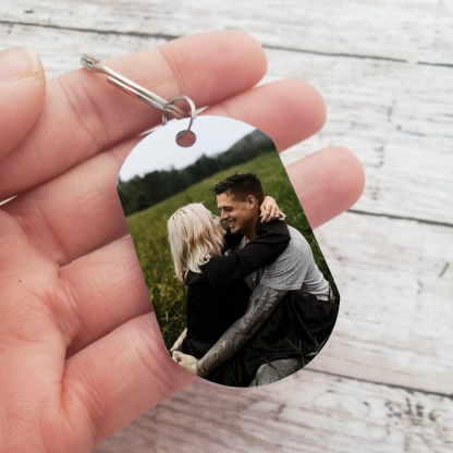 Llavero para pareja personalizado con 1 foto -Jessemade ES