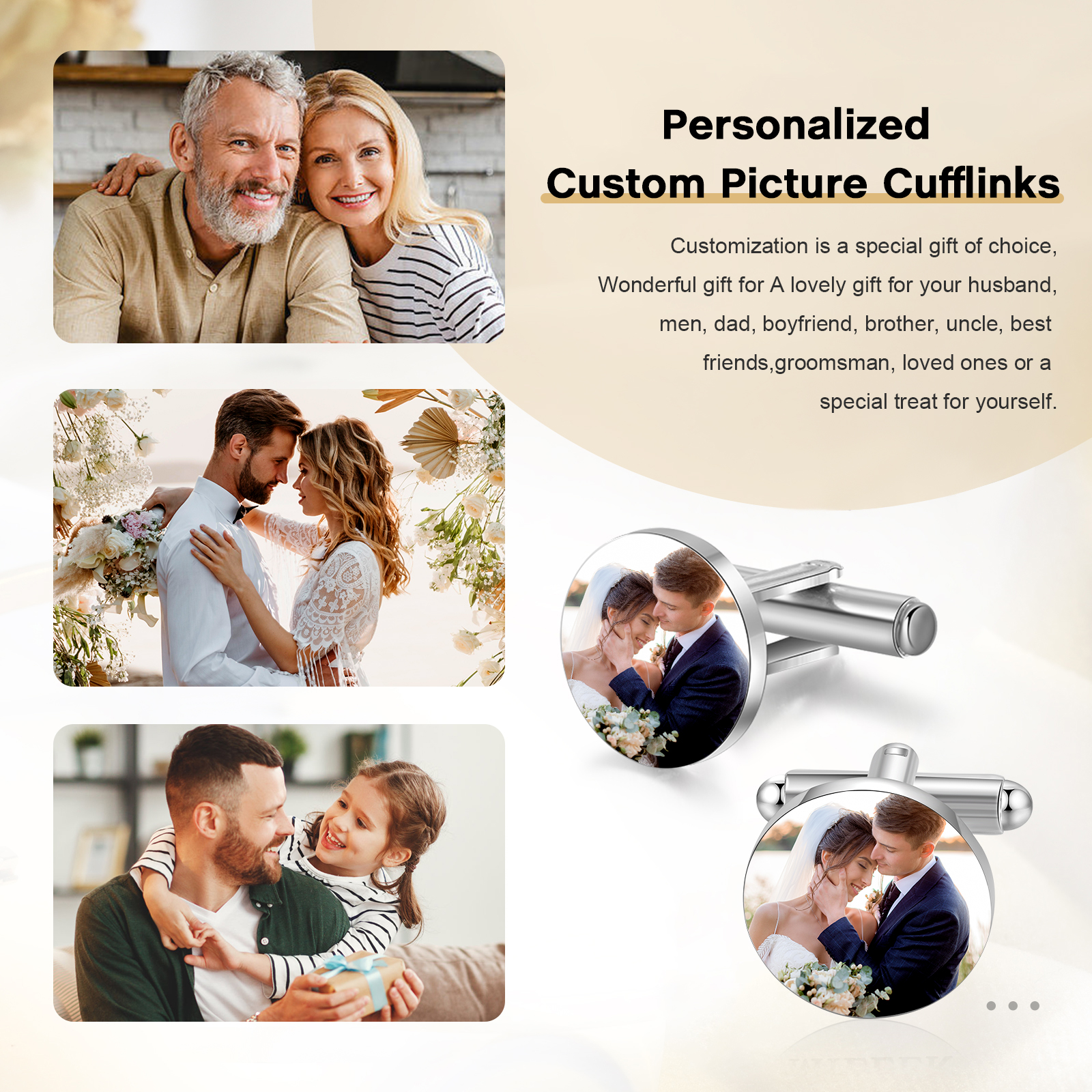 Gemelos con foto personalizada-Jessemade ES