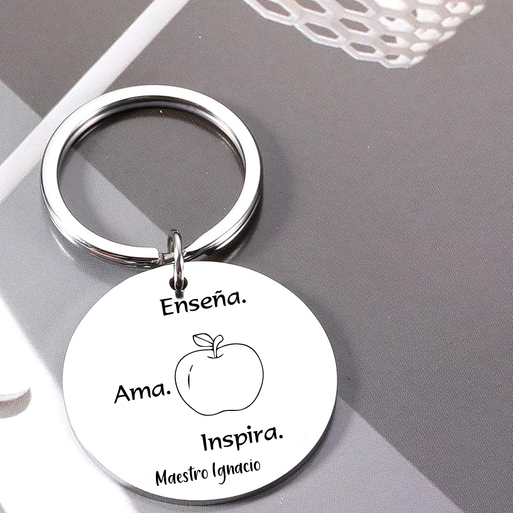 Llavero personalizado con el nombre del maestro-Jessemade ES