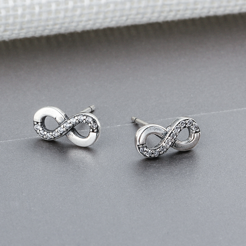 Pendientes elegantes de infinito aretes-Jessemade ES