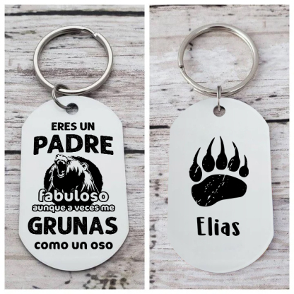 A mi papá-Llavero 1-7 Nombres Personalizados PADRE FABULOSO-Jessemade ES