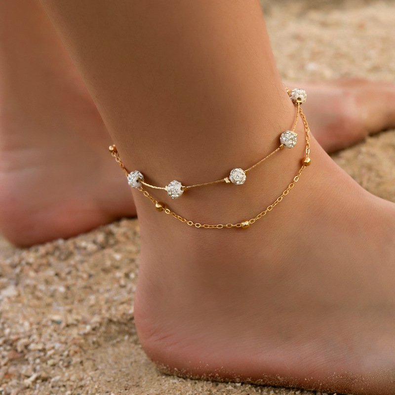 Pulsera de tobillo de mar para mujer pulsera de conchas