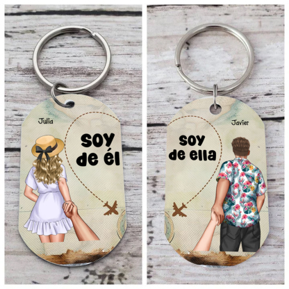 Unidad de Llaveros de Acero Inoxidable Personalizados con Nombres y Figuras | Jessemade ES