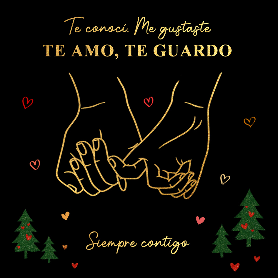 tarjeta romántica - siluetas y neón sobre negro