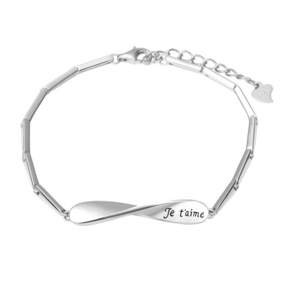 Pulseras de infinito para pareja 2 nombres personalizados-Jessemade ES