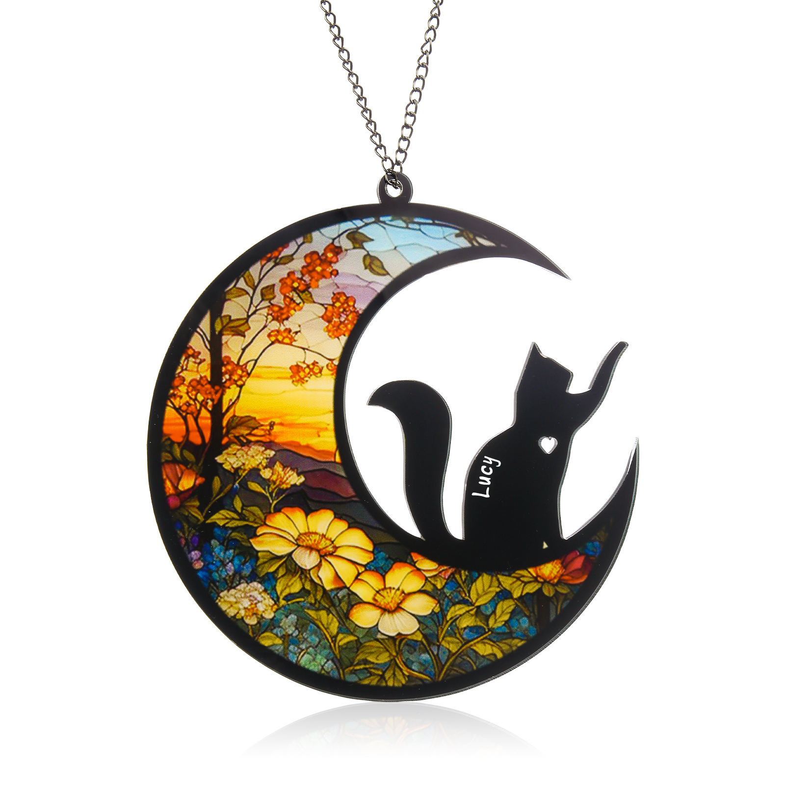 Navidad-Silueta de Perro o Gato Ornamento Navideño 1 nombre personalizado