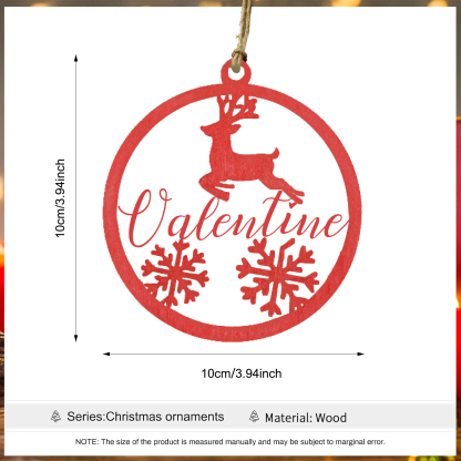 Navidad-Ornamento navideño con reno o cascabel con 1 nombre personalizado