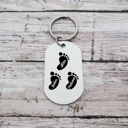 A mi abuela - Llavero 1-5 Nombres Personalizado LAS ABUELAS DEJAN HUELLAS EN NIETOS-Jessemade ES