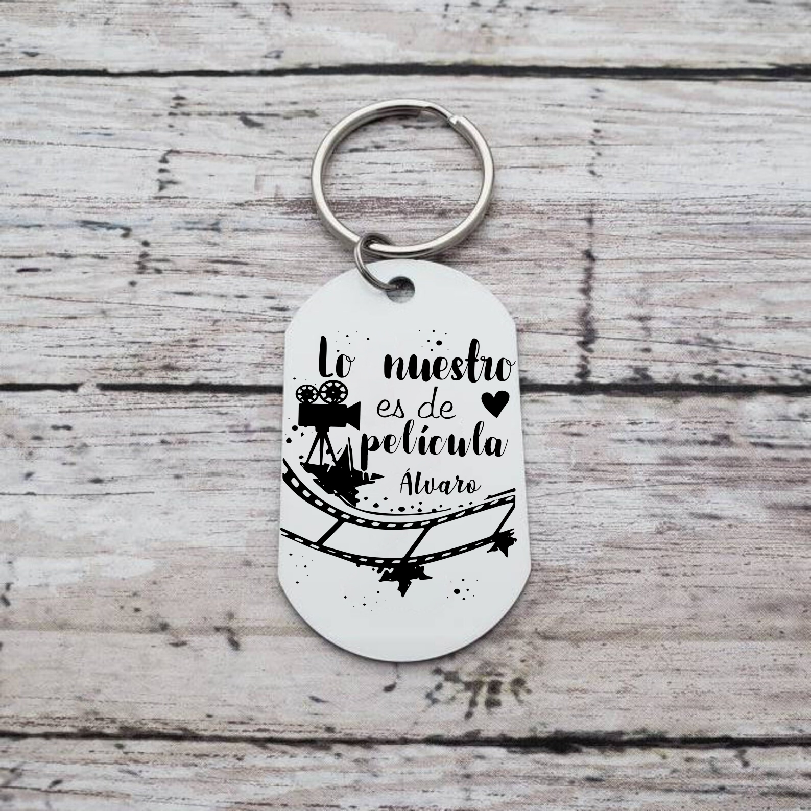 Llavero personalizado con 2 nombres para pareja unidad de llaveros-Jessemade ES