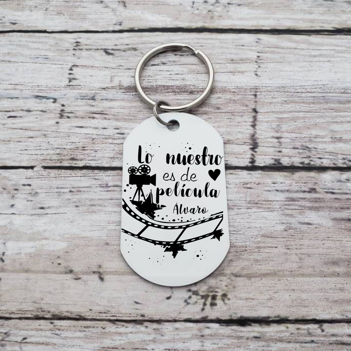 Llavero personalizado con 2 nombres para pareja unidad de llaveros-Jessemade ES