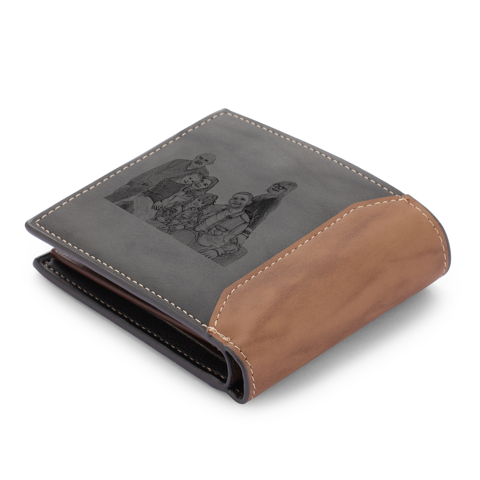 Cartera, billetera clásica 2-6 nombres personalizados mano a mano para hombre monedero-Jessemade ES