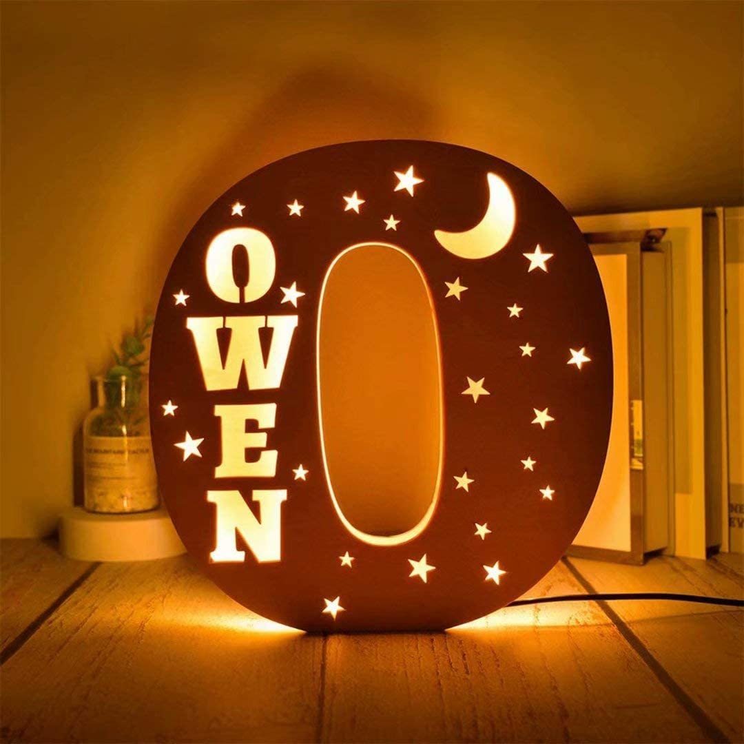 Lámpara 3D Ilusión Luz de Noche LED 26 Letras con 1 nombre personalizado-Jessemade ES