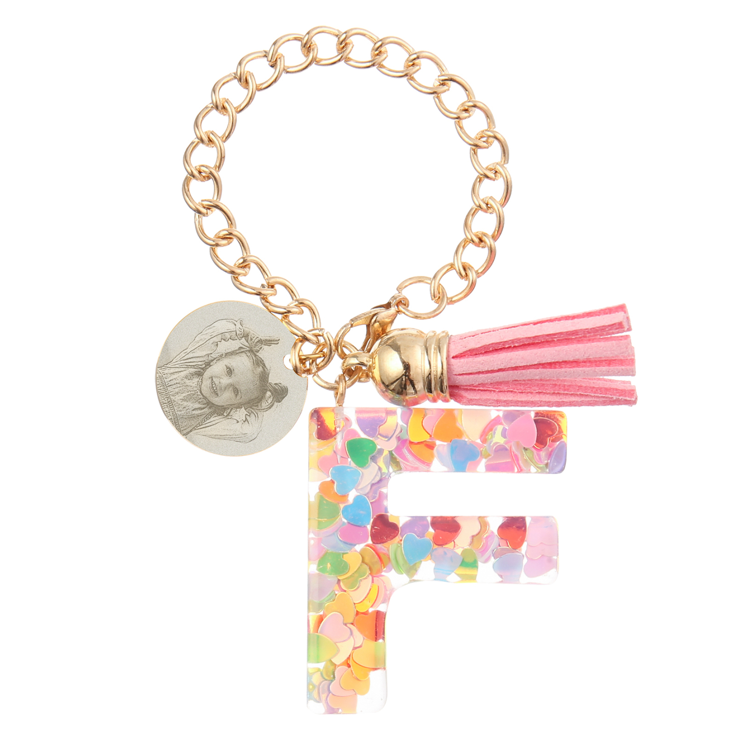 Etiqueta/Llavero con foto personalizada para mochila, botella