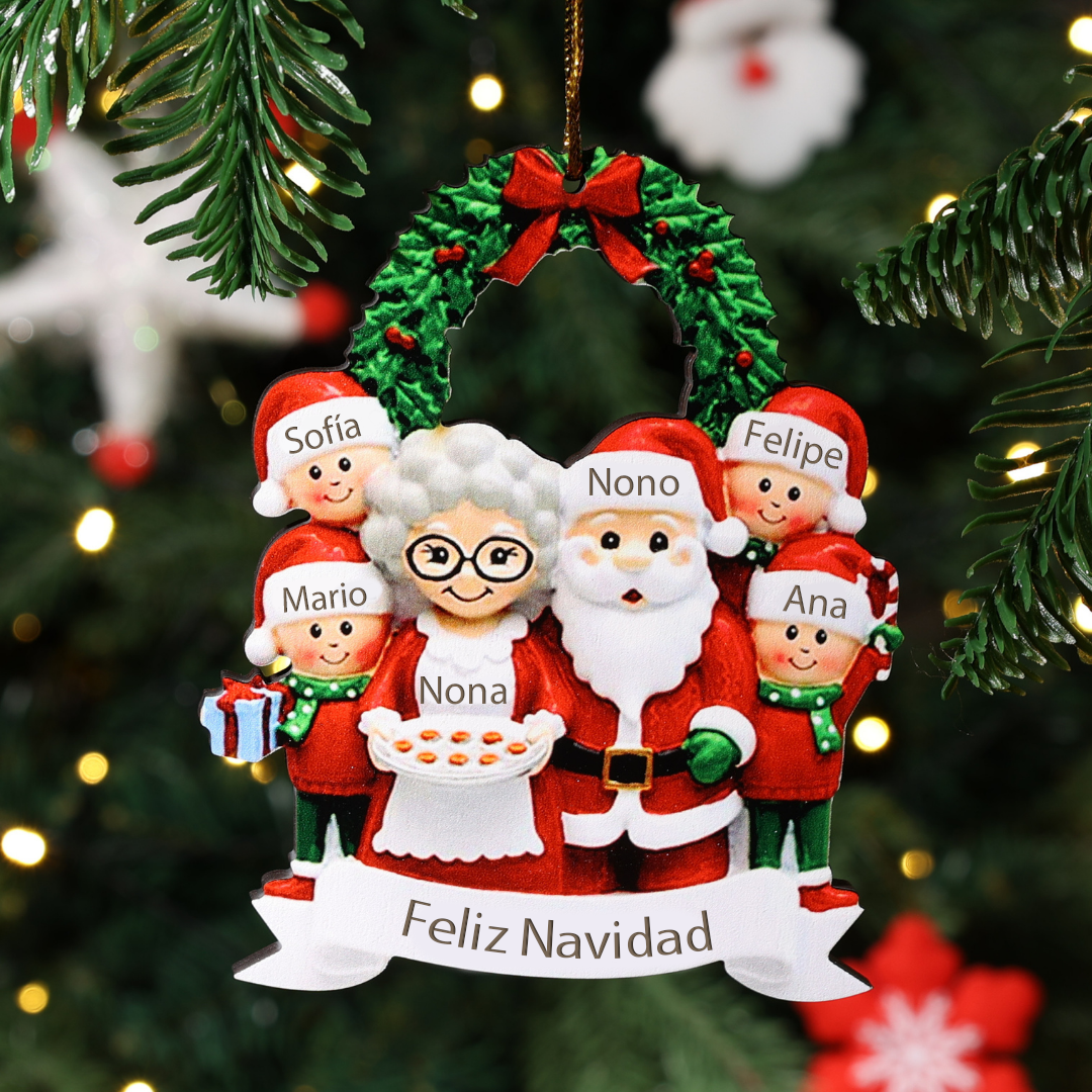 Custom Christmas Santa Claus Ornament