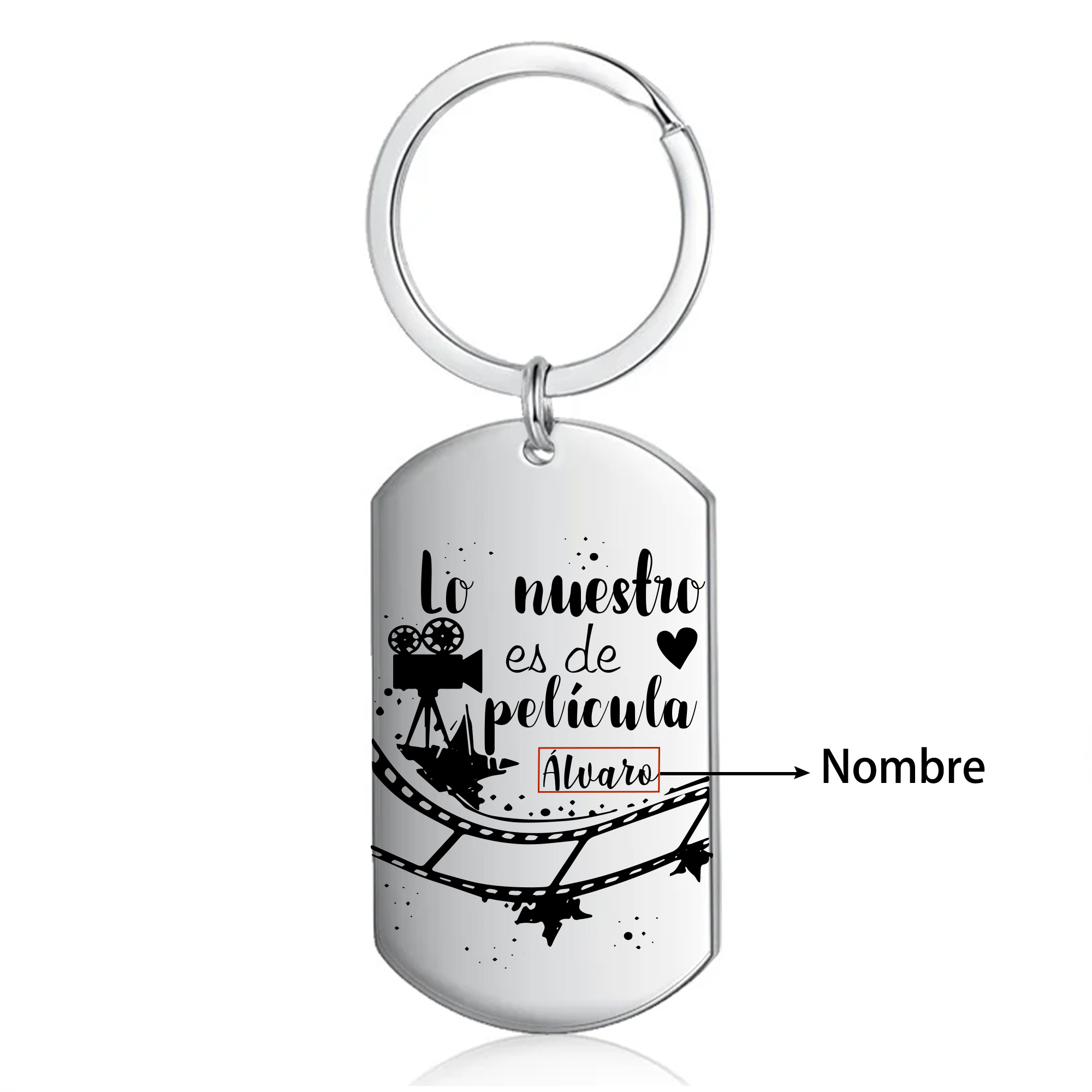 Llavero personalizado con 2 nombres para pareja unidad de llaveros-Jessemade ES