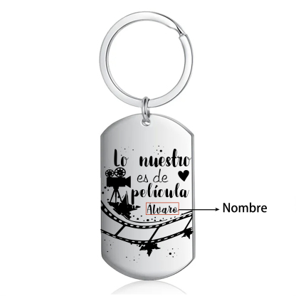 Llavero personalizado con 2 nombres para pareja unidad de llaveros-Jessemade ES