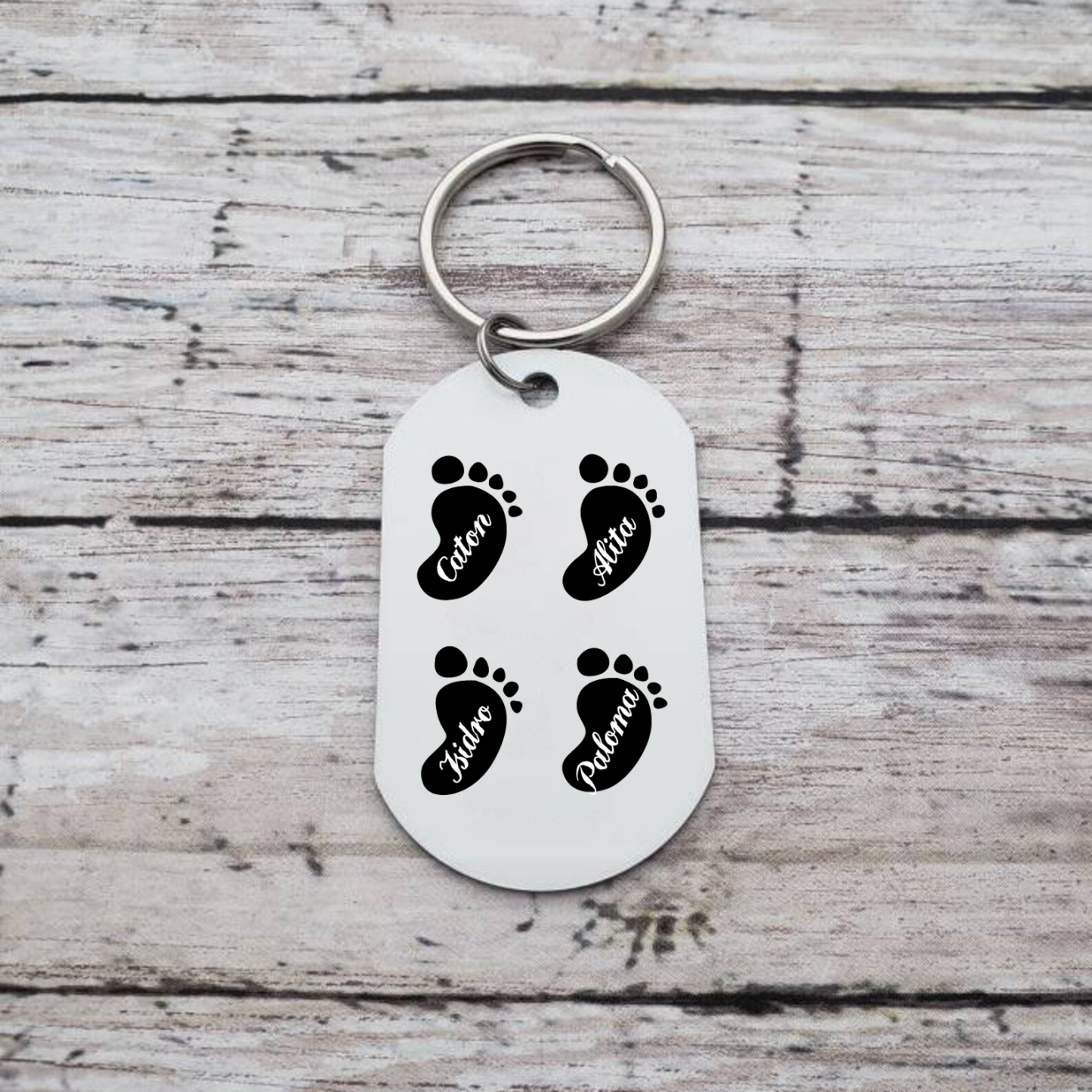 A mi abuela - Llavero 1-5 Nombres Personalizado LAS ABUELAS DEJAN HUELLAS EN NIETOS-Jessemade ES