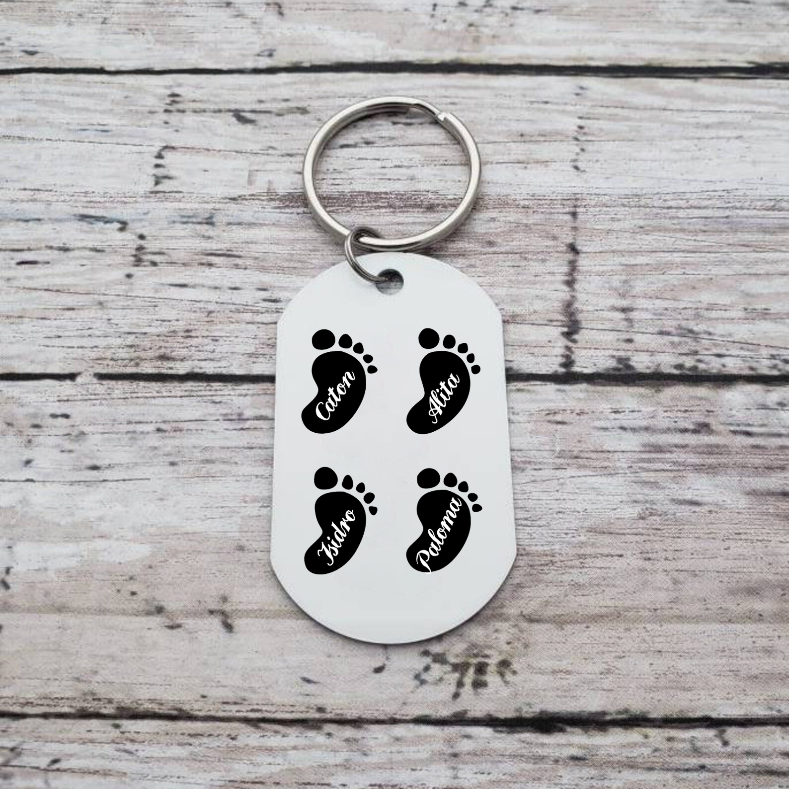 A mi abuela - Llavero 1-5 Nombres Personalizado LAS ABUELAS DEJAN HUELLAS EN NIETOS-Jessemade ES