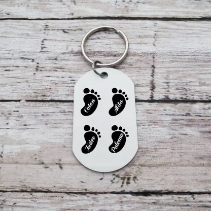 A mi abuela - Llavero 1-5 Nombres Personalizado LAS ABUELAS DEJAN HUELLAS EN NIETOS-Jessemade ES