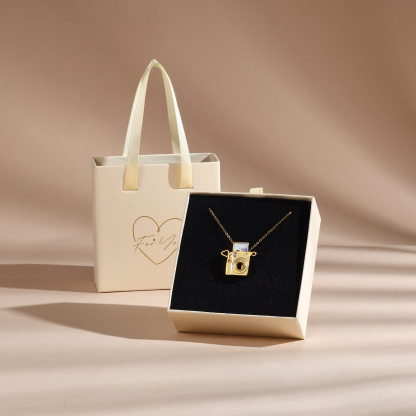 Collar de cámara con foto para niñitas con 1 foto personalizada-Jessemade ES