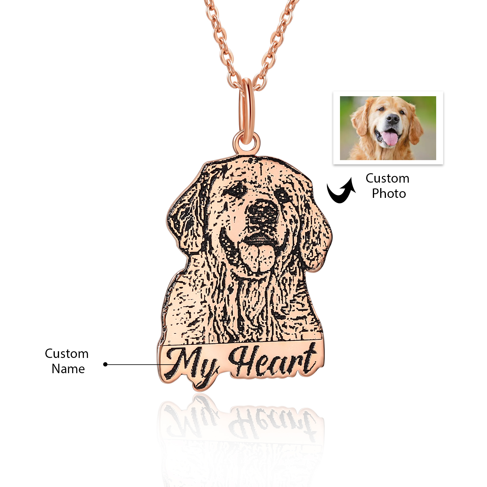 Collar de mascota con 1 foto personalizada-Jessemade ES