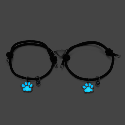 Pulsera para pareja con proyección de foto con dije de corazón magnético-Jessemade ES