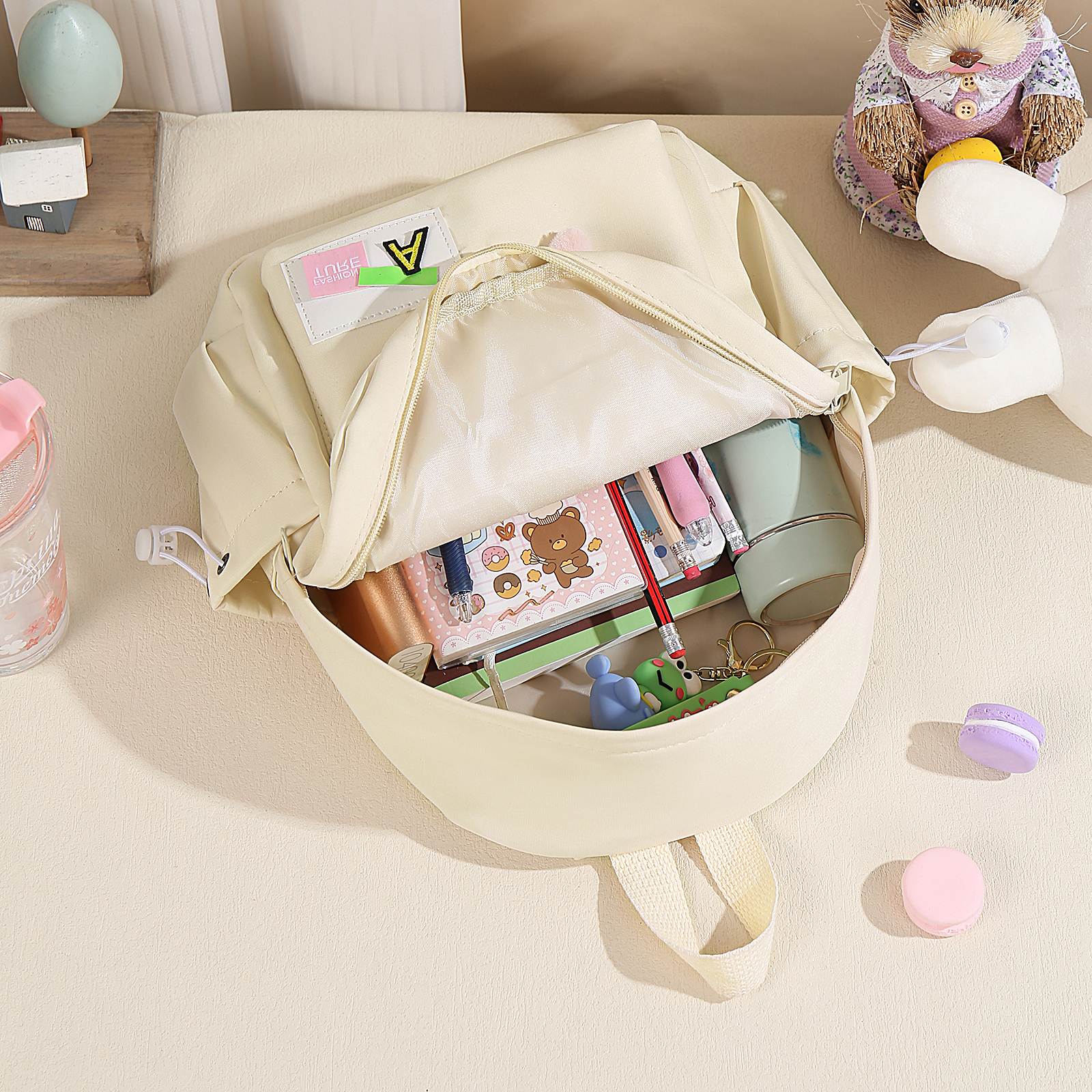 Mochilas escolares para niños con sol y estrellas - con nombre personalizado impreso