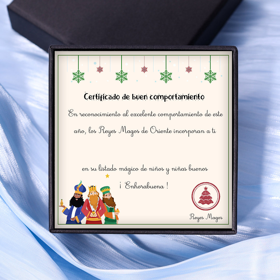 Una tarjeta-Certificado de los Reyes Magos-Jessemade ES