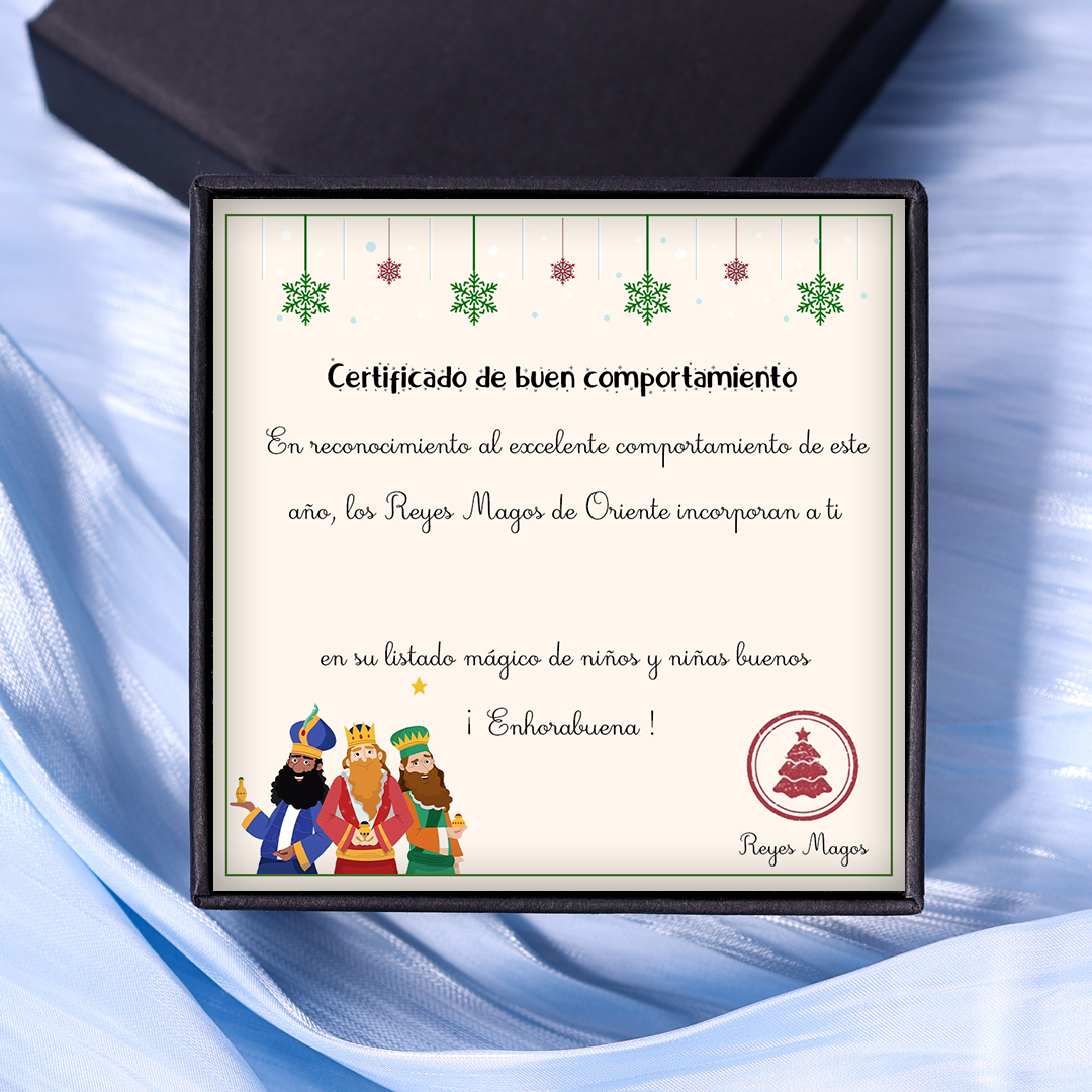 Una tarjeta-Certificado de los Reyes Magos-Jessemade ES