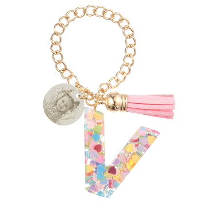 Etiqueta/Llavero con foto personalizada para mochila, botella