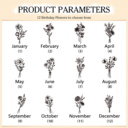 A mi mamá/abuela - Llavero con 1 nombre y piedra de nacimiento personalizados en corazón con texto y flor-Jessemade ES