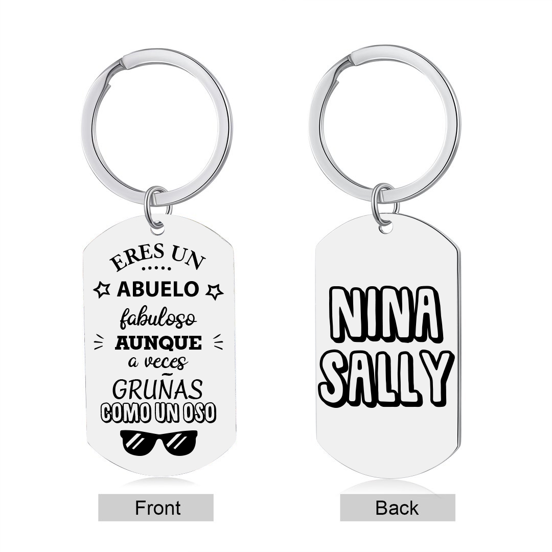 A mi abuelo-Llavero ERES UN ABUELO FABULOSO personalizado con 1-5 nombres-Jessemade ES