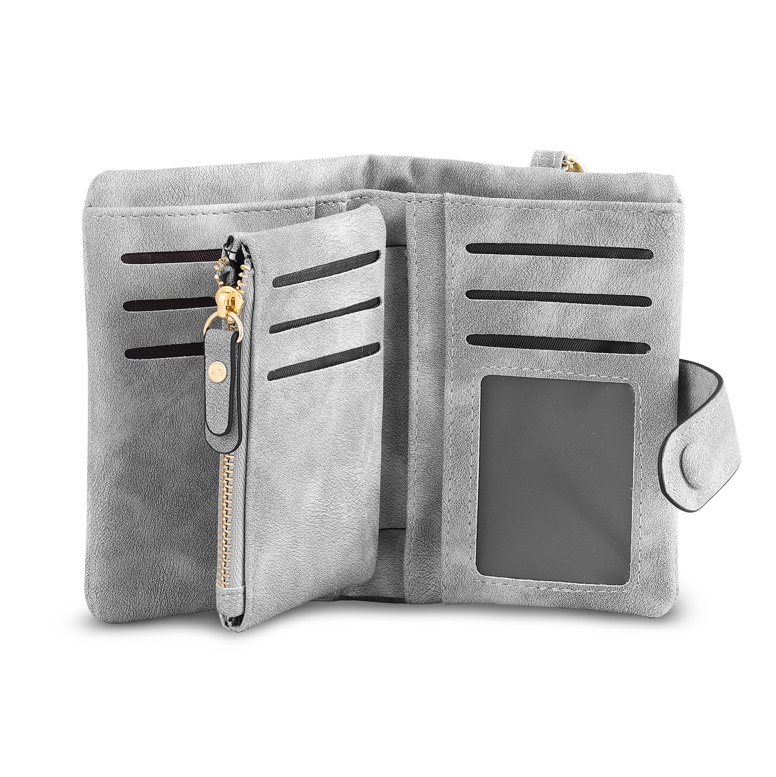 Cartera, billetera con 3 nombres y 1 foto personalizados mano con manito monedero clásico para mujer-Jessemade ES