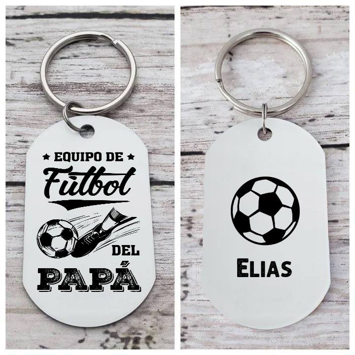 A mi papá-Llavero 1-7 Nombres Personalizados EQUIPO DE FÚTBOL DEL PAPÁ-Jessemade ES