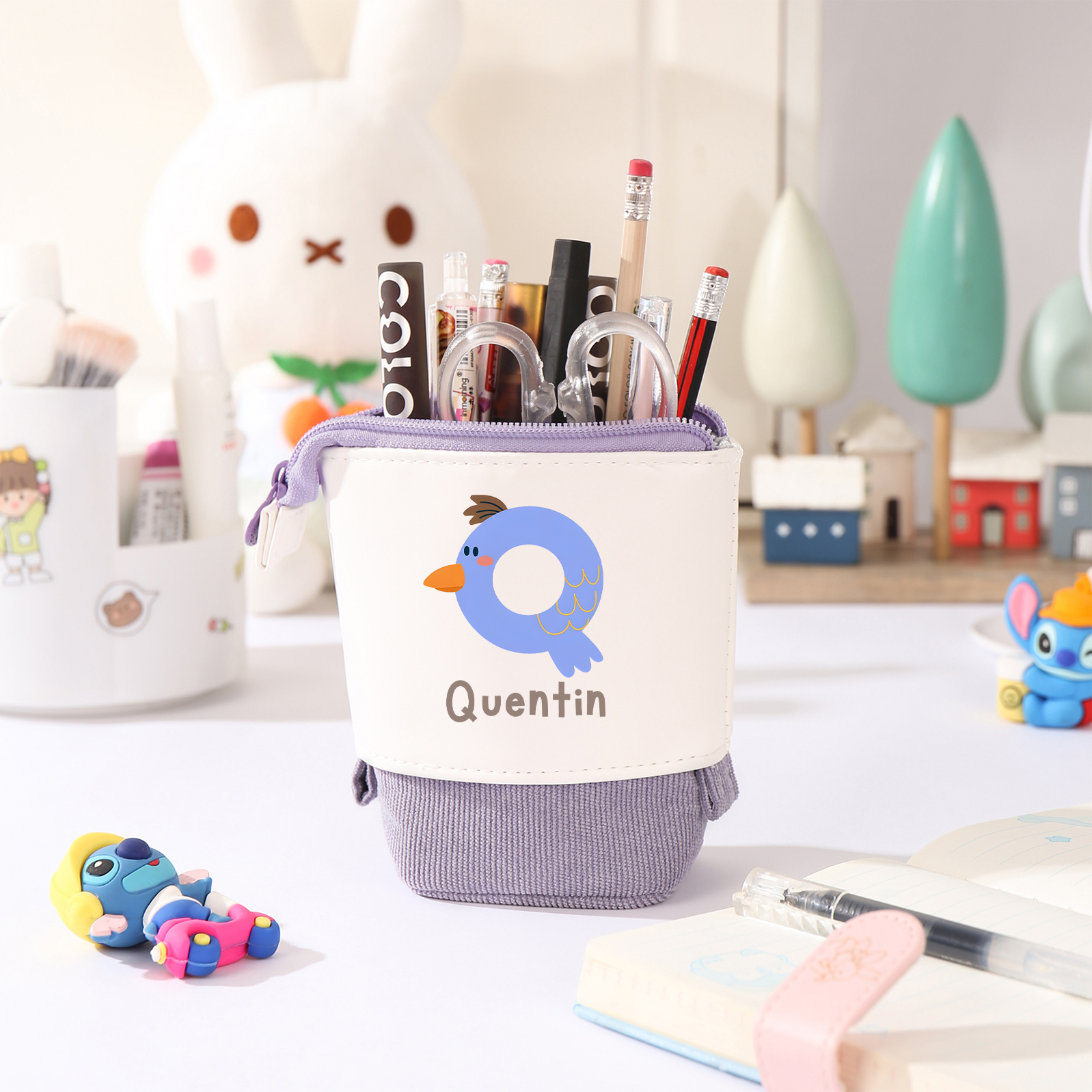 Estuche personalizado con nombre y letra para niños