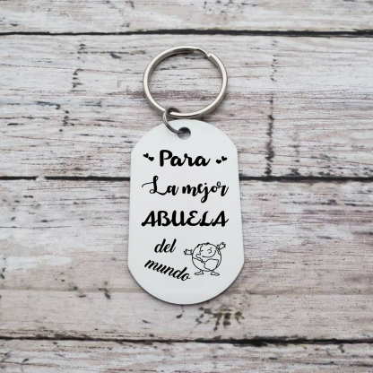 A mi abuela - Llavero 1-5 Nombres Personalizado LA MEJOR ABUELA-Jessemade ES