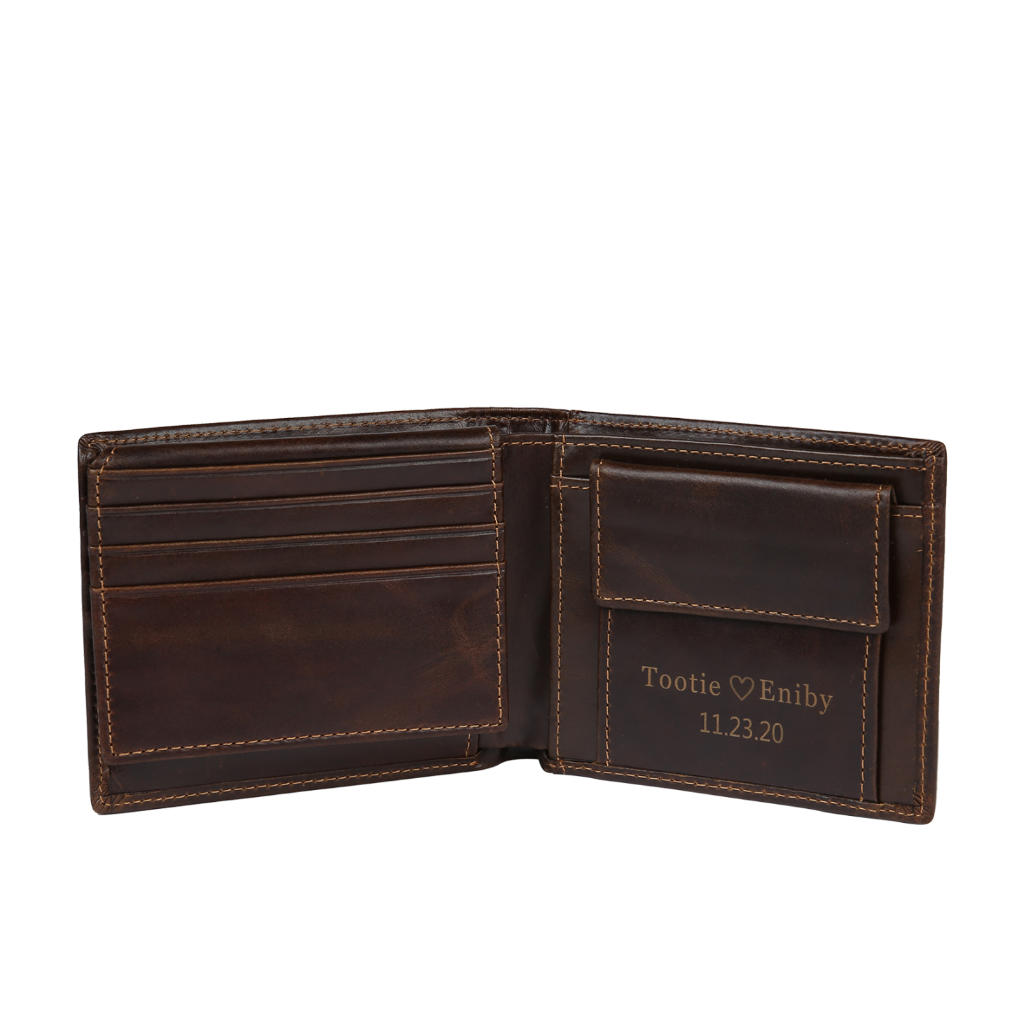 Cartera, billetera personalizada con 2 textos, 1 nombre y 1 letra monedero para hombre-Jessemade ES