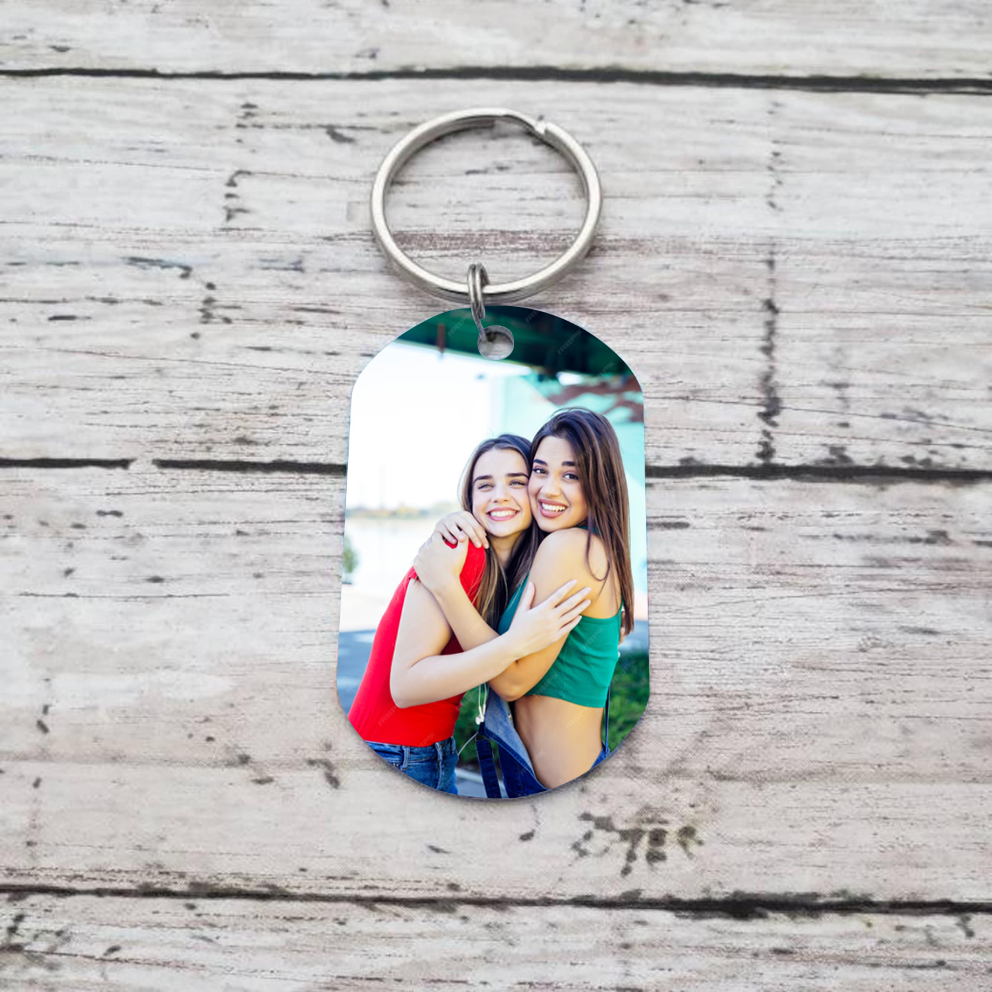 A mi amiga - Llavero con 1 nombre personalizado con foto-Jessemade ES