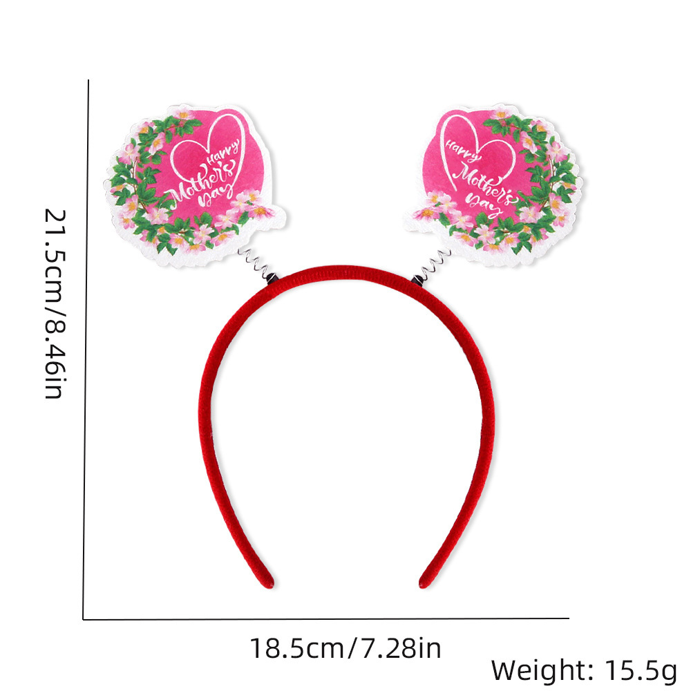 Diadema con adornos de flor/corazón-Jessemade ES