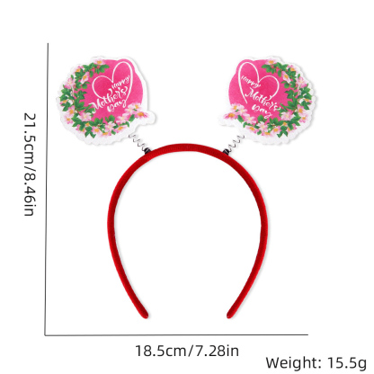 Diadema con adornos de flor/corazón-Jessemade ES