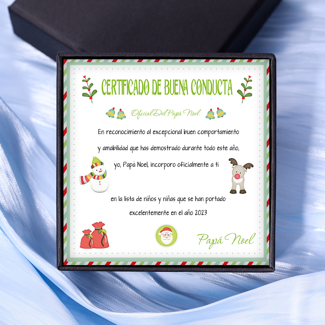 Una tarjeta-Certificado de Papá Noel-Jessemade ES