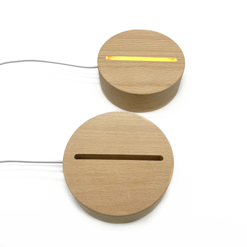 Lámpara 3D Ilusión Luz de noche de plumas LED Luces de colores personalizadas 1 nombre